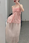 SWAYING/KNIT Bow Tube Top SW22SST02 Light Pink PS47